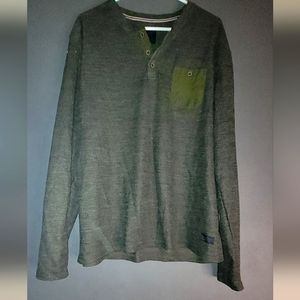 Noman mens thermal sweater olive green size xl polyester